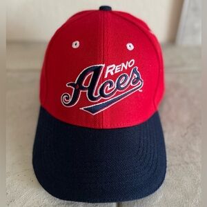 Reno Aces Red Adult Size Ball Cap Minor MILB Baseball Hat Embroidered Adjustable